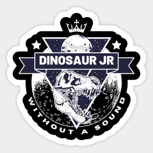 Dinosaur - With out a sound // Fan Art Designs Retro Sticker